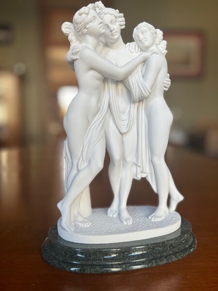 Three Graces Bathers statues by Antonio Canova sister goddesses Art